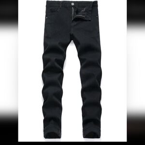 SHEIN Black Slim Straight Men Jeans